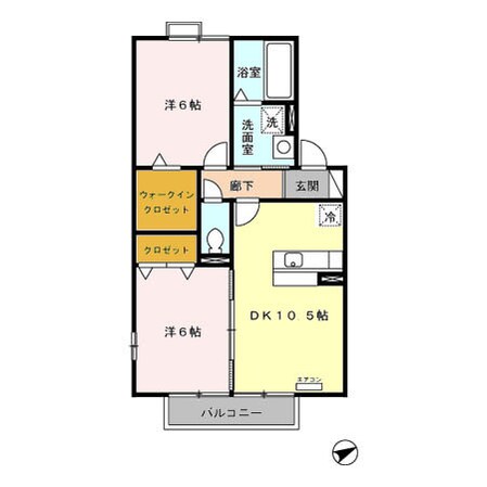 八幡宿駅 徒歩10分 2階の物件間取画像